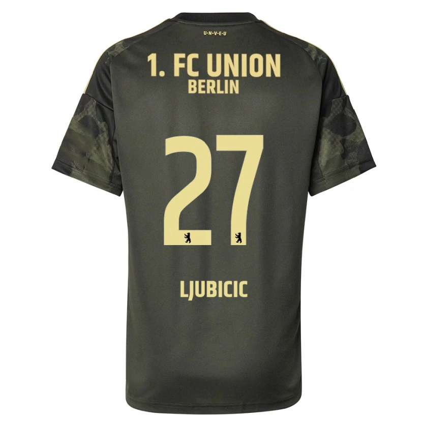 Danxen Dzieci Marin Ljubicic #27 Ciemnozielony Czarny Wyjazdowa Koszulka 2025/26 Koszulki Klubowe