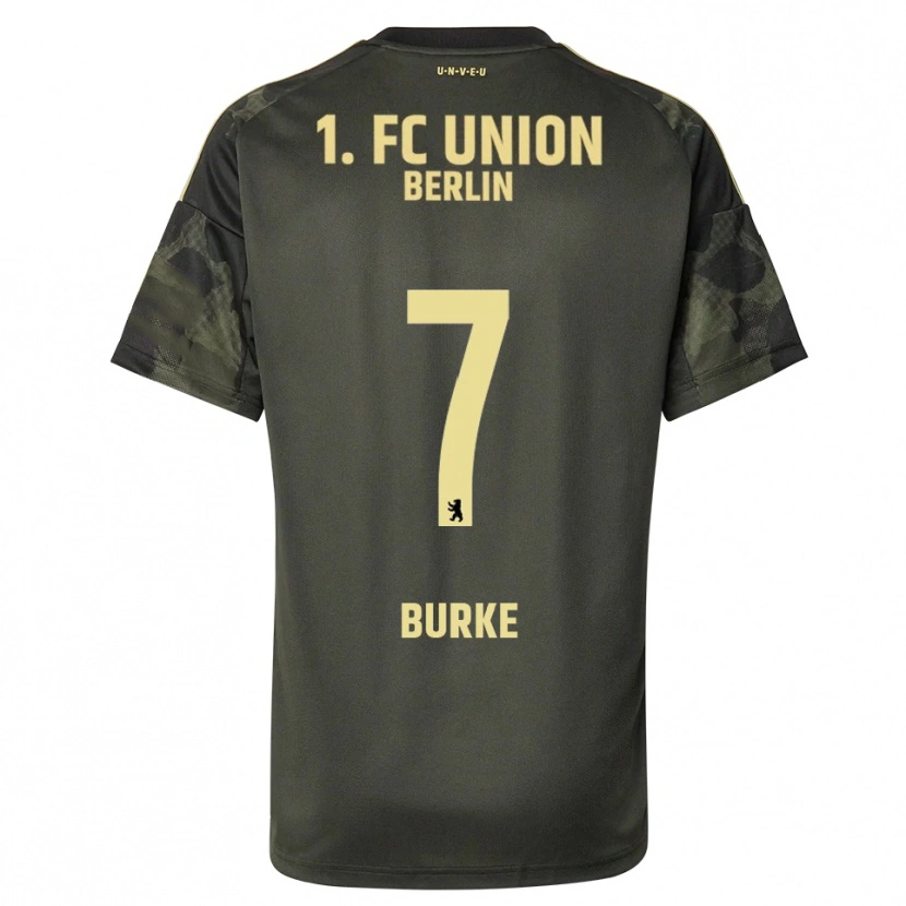 Danxen Dzieci Oliver Burke #7 Ciemnozielony Czarny Wyjazdowa Koszulka 2025/26 Koszulki Klubowe