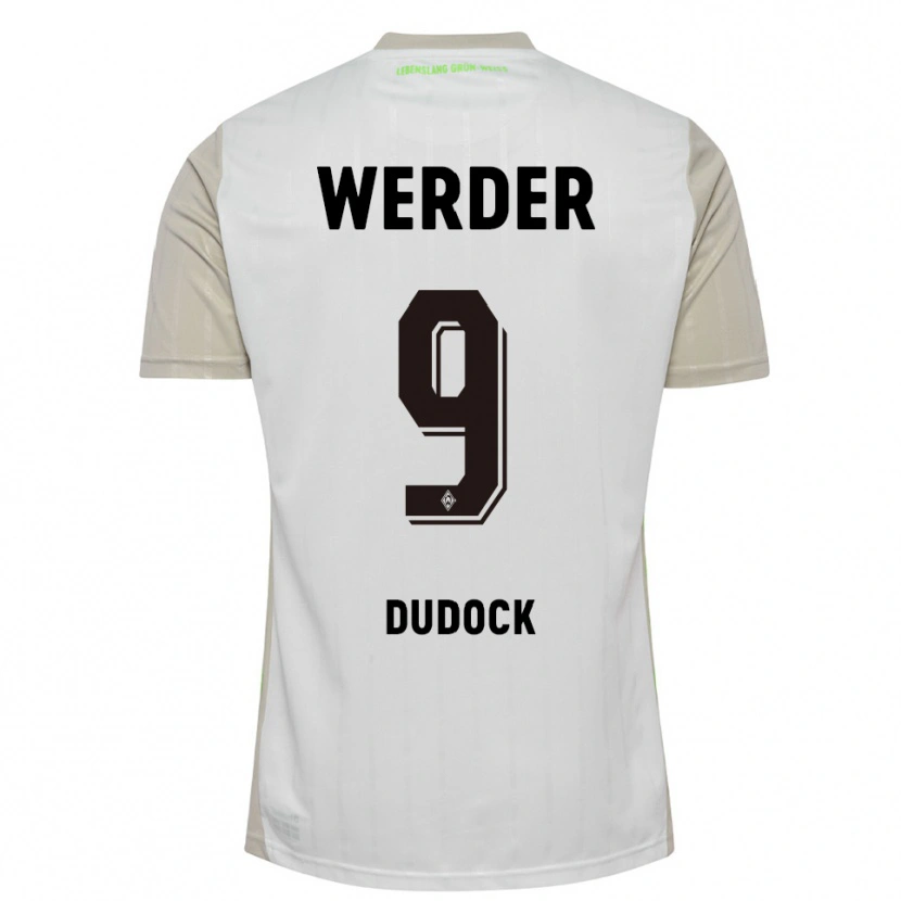 Danxen Dzieci Joshua Dudock #9 Biały Czarny Wyjazdowa Koszulka 2025/26 Koszulki Klubowe