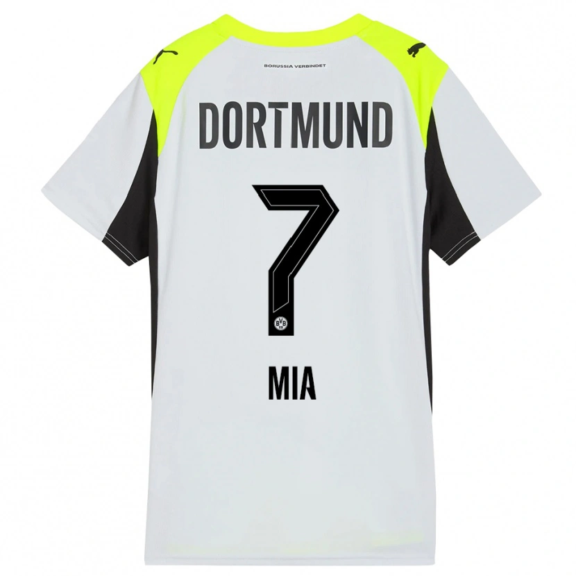 Danxen Dzieci Zschocke Mia #7 Fluorescencyjny Żółty Wyjazdowa Koszulka 2025/26 Koszulki Klubowe