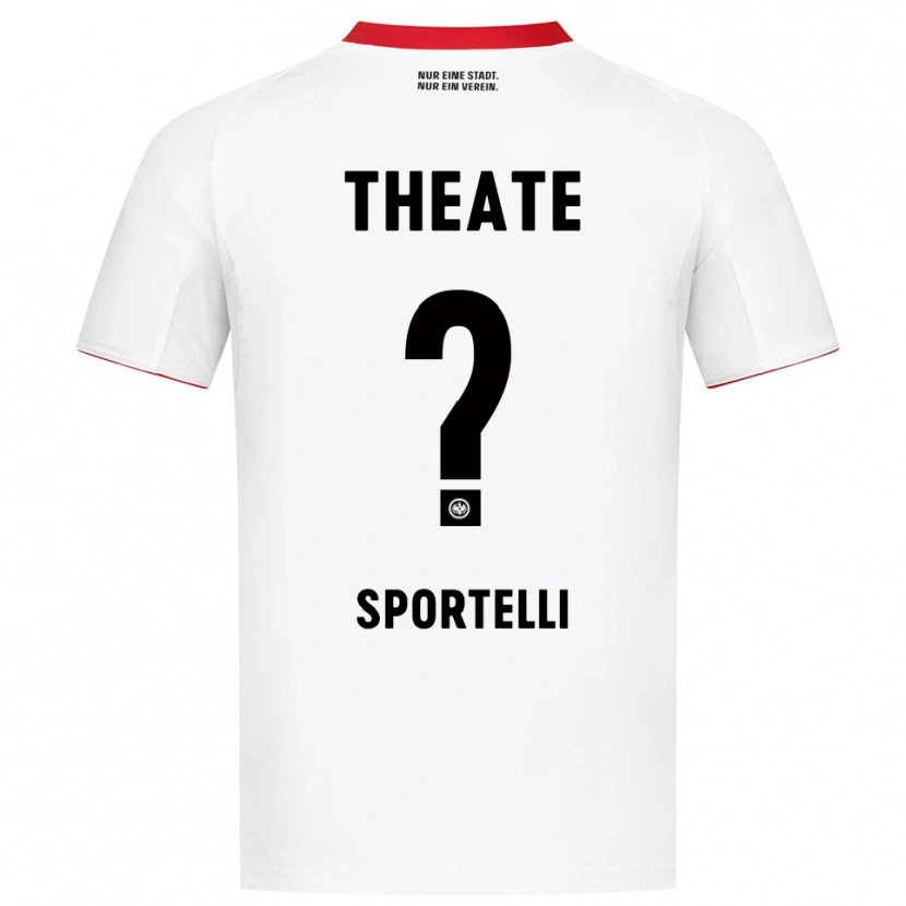 Danxen Dzieci Flavio Sportelli #0 Biały Czerwony Wyjazdowa Koszulka 2025/26 Koszulki Klubowe