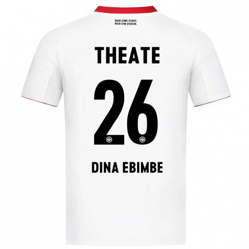 Danxen Dzieci Junior Dina Ebimbe #26 Biały Czerwony Wyjazdowa Koszulka 2025/26 Koszulki Klubowe