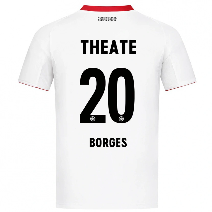 Danxen Dzieci Gustavo Borges #20 Biały Czerwony Wyjazdowa Koszulka 2025/26 Koszulki Klubowe