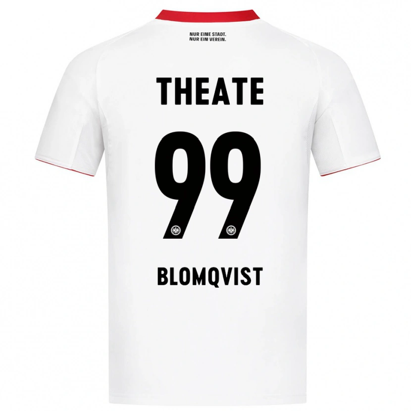 Danxen Dzieci Rebecka Blomqvist #99 Biały Czerwony Wyjazdowa Koszulka 2025/26 Koszulki Klubowe