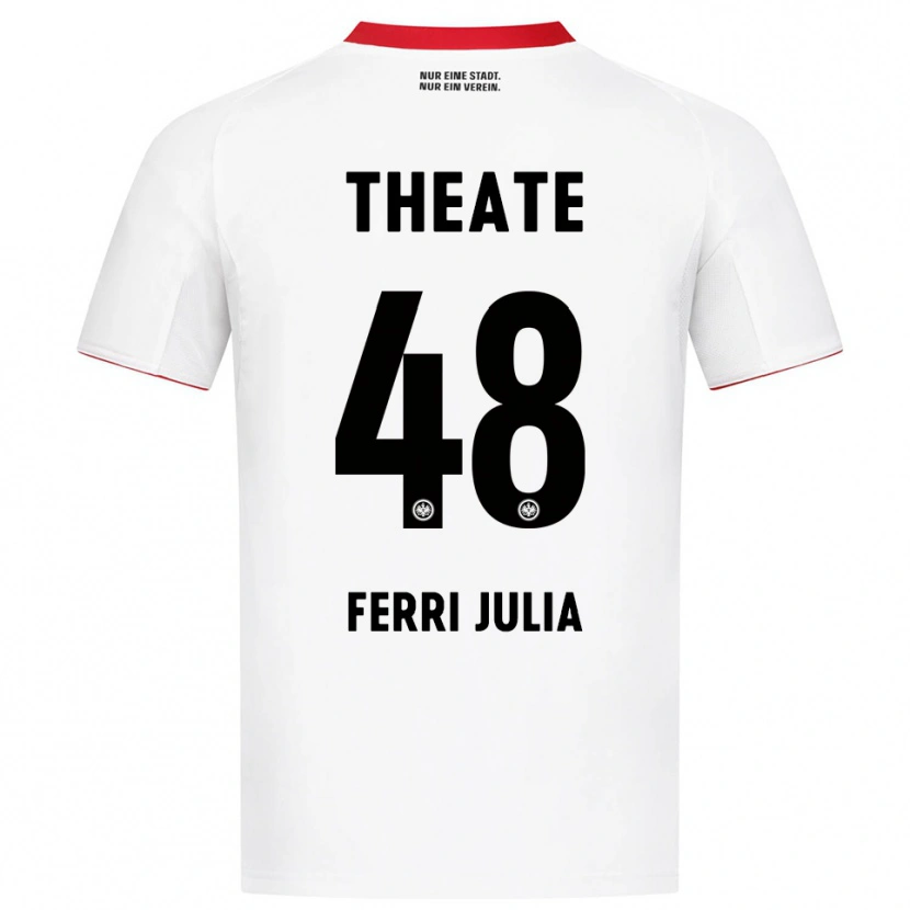 Danxen Dzieci Nacho Ferri #48 Biały Czerwony Wyjazdowa Koszulka 2025/26 Koszulki Klubowe