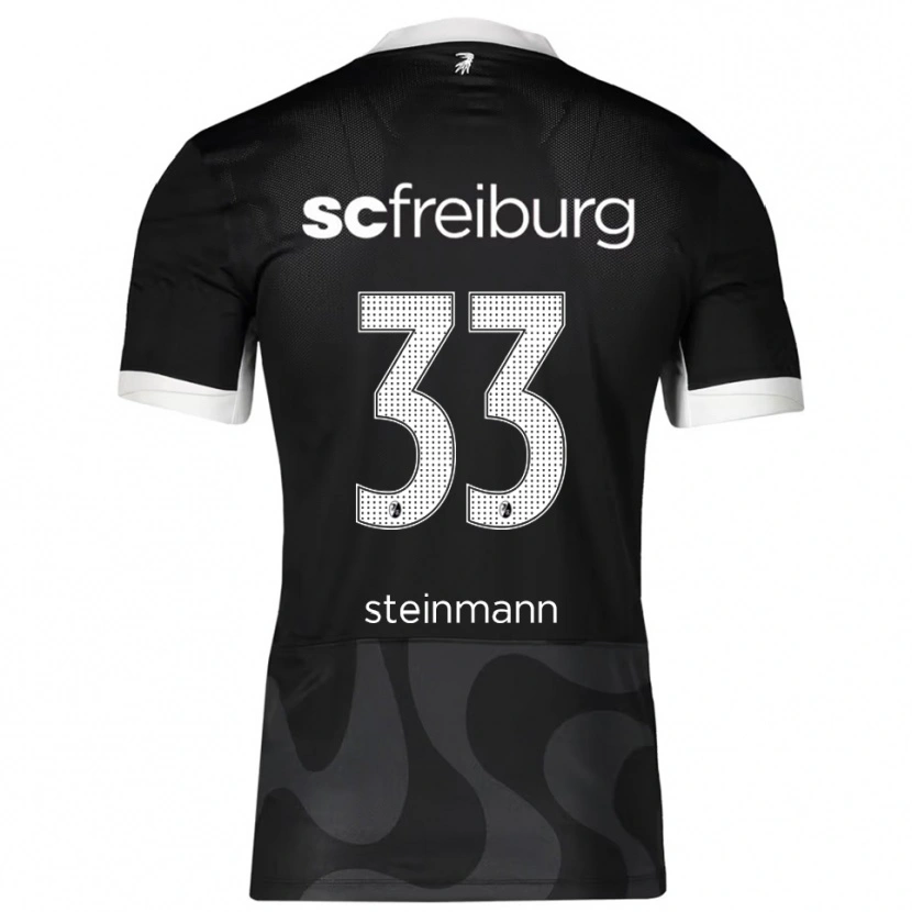 Danxen Dzieci Karl Steinmann #33 Czarny Biały Wyjazdowa Koszulka 2025/26 Koszulki Klubowe