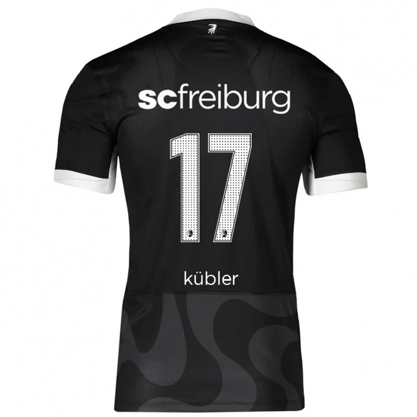 Danxen Dzieci Lukas Kübler #17 Czarny Biały Wyjazdowa Koszulka 2025/26 Koszulki Klubowe