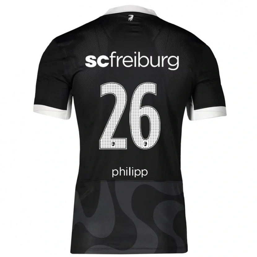 Danxen Dzieci Maximilian Philipp #26 Czarny Biały Wyjazdowa Koszulka 2025/26 Koszulki Klubowe