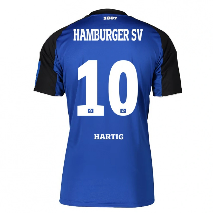 Danxen Dzieci Jonas-Finn Hartig #10 Niebieski Czarny Wyjazdowa Koszulka 2025/26 Koszulki Klubowe