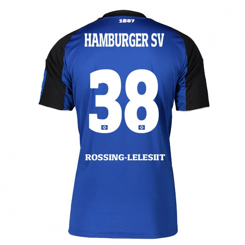 Danxen Dzieci Alexander Røssing-Lelesiit #38 Niebieski Czarny Wyjazdowa Koszulka 2025/26 Koszulki Klubowe