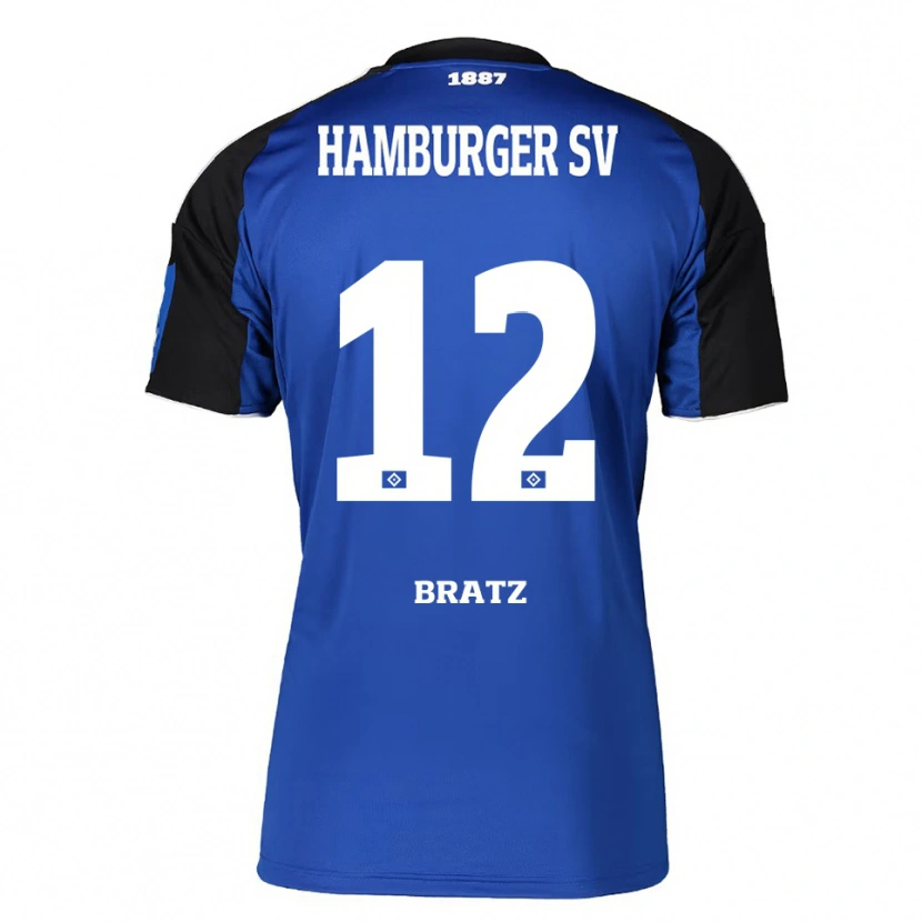 Danxen Dzieci Julian Brätz #12 Niebieski Czarny Wyjazdowa Koszulka 2025/26 Koszulki Klubowe
