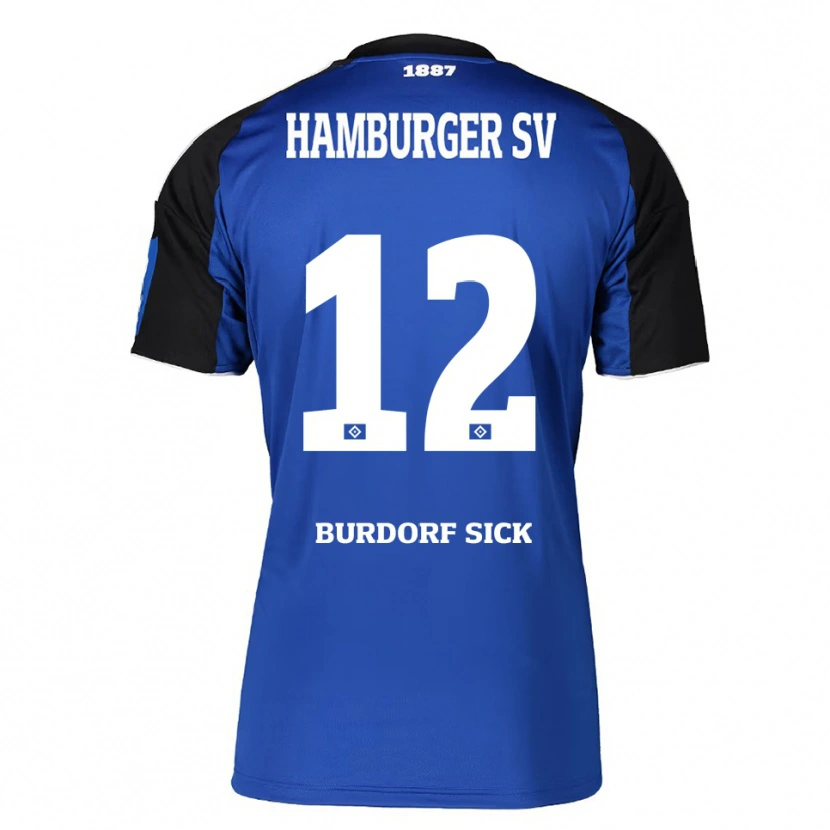 Danxen Dzieci Emma Burdorf-Sick #12 Niebieski Czarny Wyjazdowa Koszulka 2025/26 Koszulki Klubowe