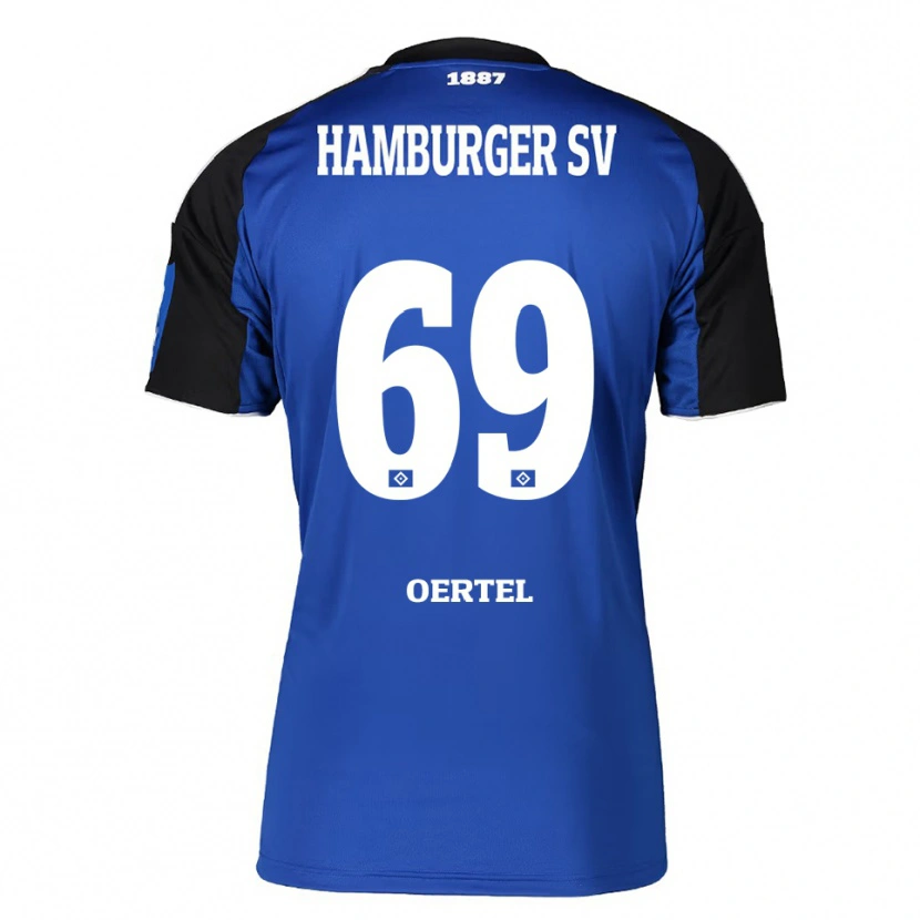 Danxen Dzieci Jan Oertel #69 Niebieski Czarny Wyjazdowa Koszulka 2025/26 Koszulki Klubowe