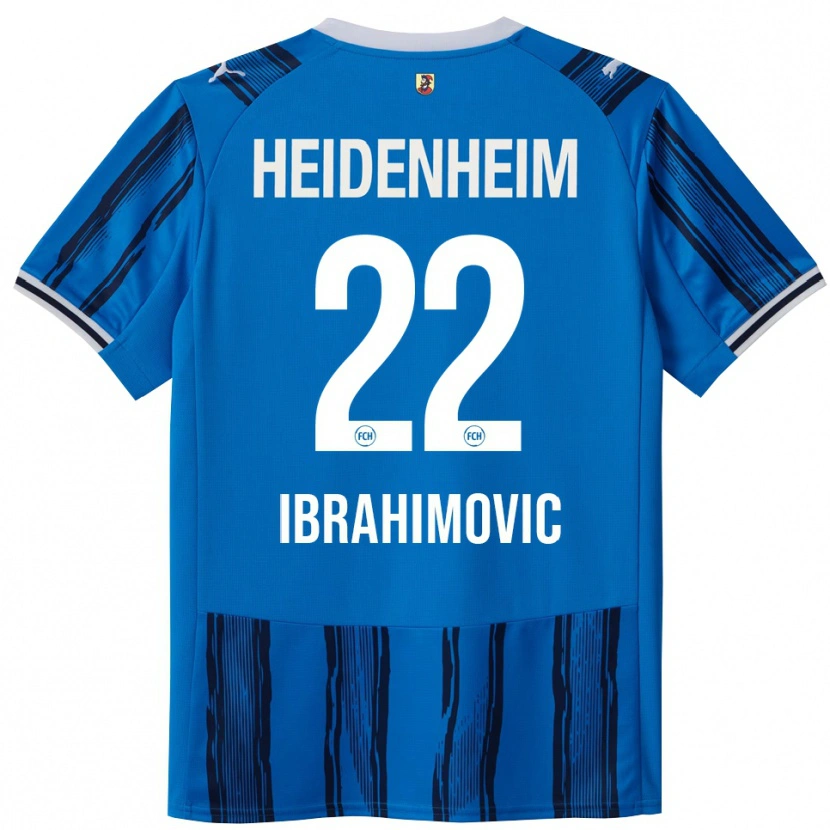Danxen Dzieci Arijon Ibrahimovic #22 Niebieski Granatowy Wyjazdowa Koszulka 2025/26 Koszulki Klubowe