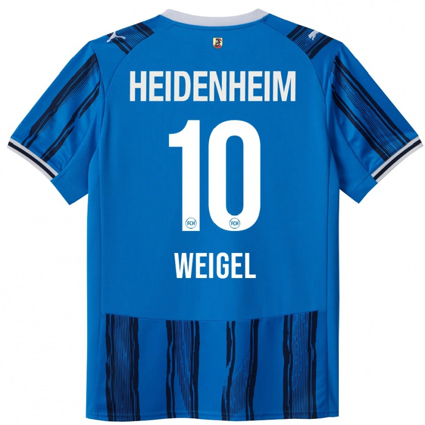 Danxen Dzieci Tobias Weigel #10 Niebieski Granatowy Wyjazdowa Koszulka 2025/26 Koszulki Klubowe