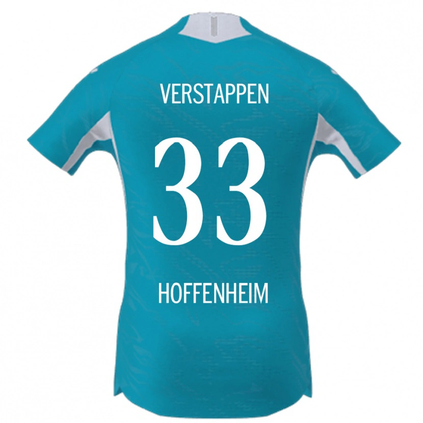 Danxen Dzieci Eric Verstappen #33 Błękitny Wyjazdowa Koszulka 2025/26 Koszulki Klubowe