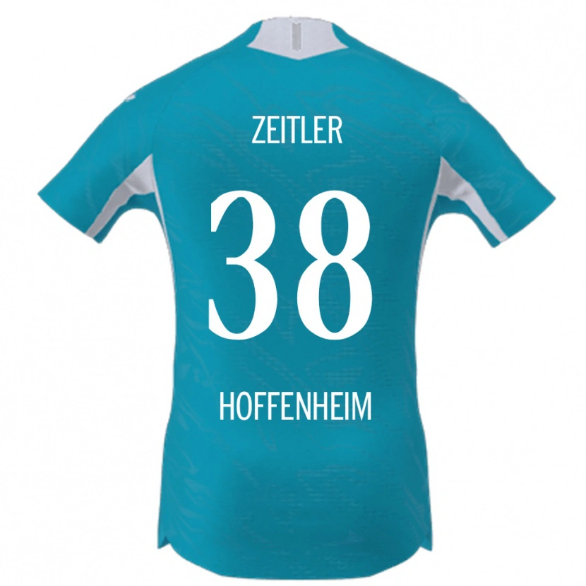 Danxen Dzieci Deniz Zeitler #38 Błękitny Wyjazdowa Koszulka 2025/26 Koszulki Klubowe