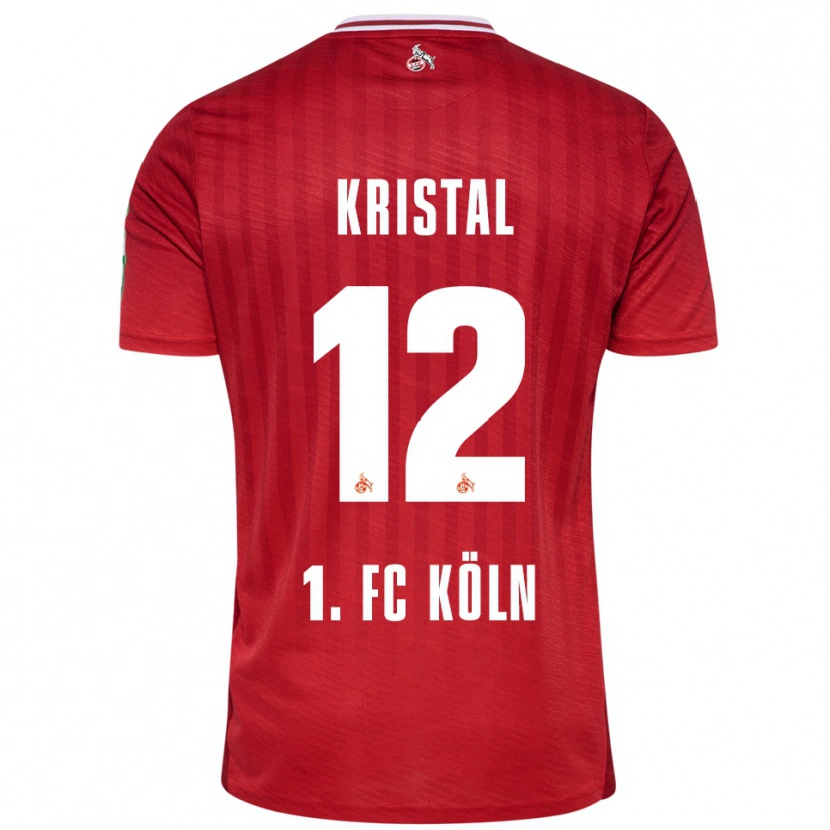 Danxen Dzieci Patrik Kristal #12 Czerwony Biały Wyjazdowa Koszulka 2025/26 Koszulki Klubowe