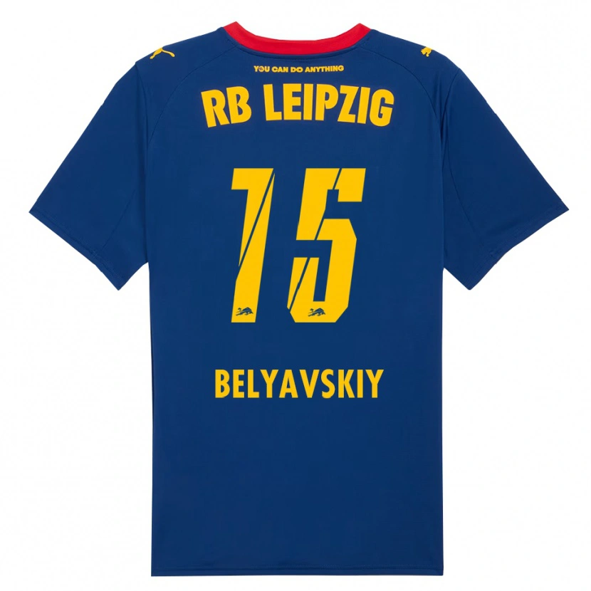 Danxen Dzieci David Belyavskiy #15 Granatowy Czerwony Wyjazdowa Koszulka 2025/26 Koszulki Klubowe