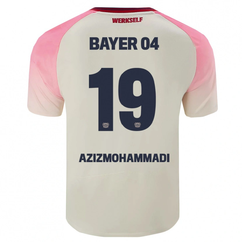 Danxen Dzieci Mick Azizmohammadi #19 Różowy Złamana Biel Wyjazdowa Koszulka 2025/26 Koszulki Klubowe