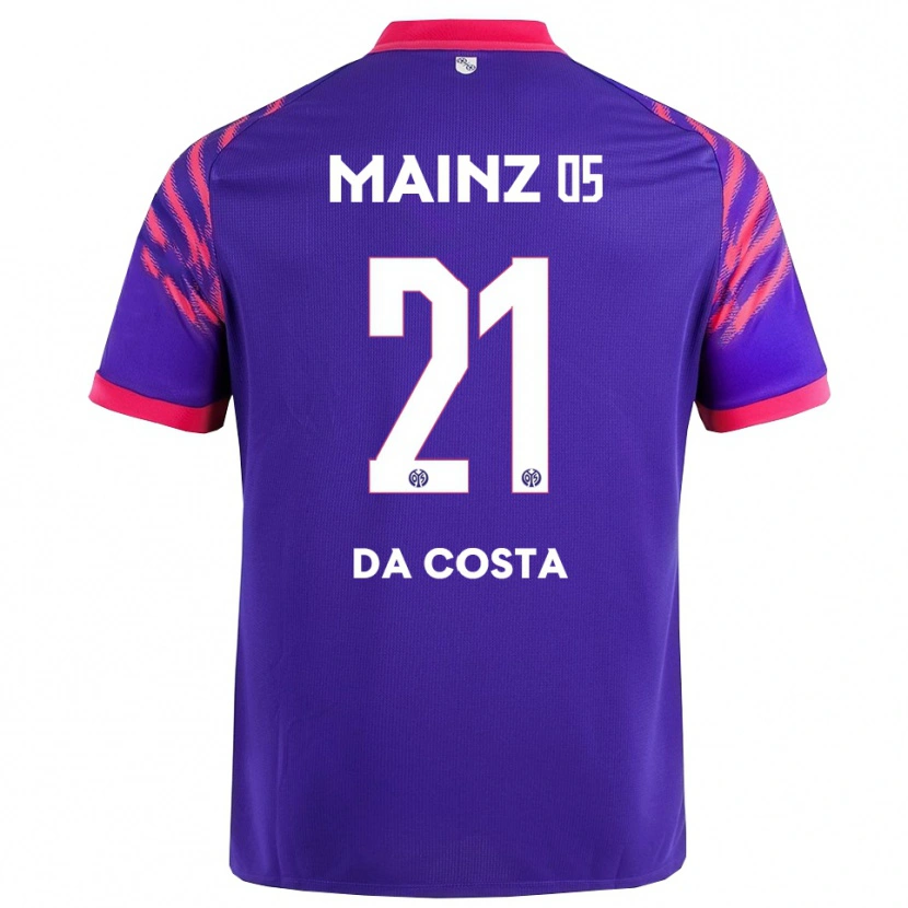 Danxen Dzieci Danny Da Costa #21 Granatowy Różowy Wyjazdowa Koszulka 2025/26 Koszulki Klubowe