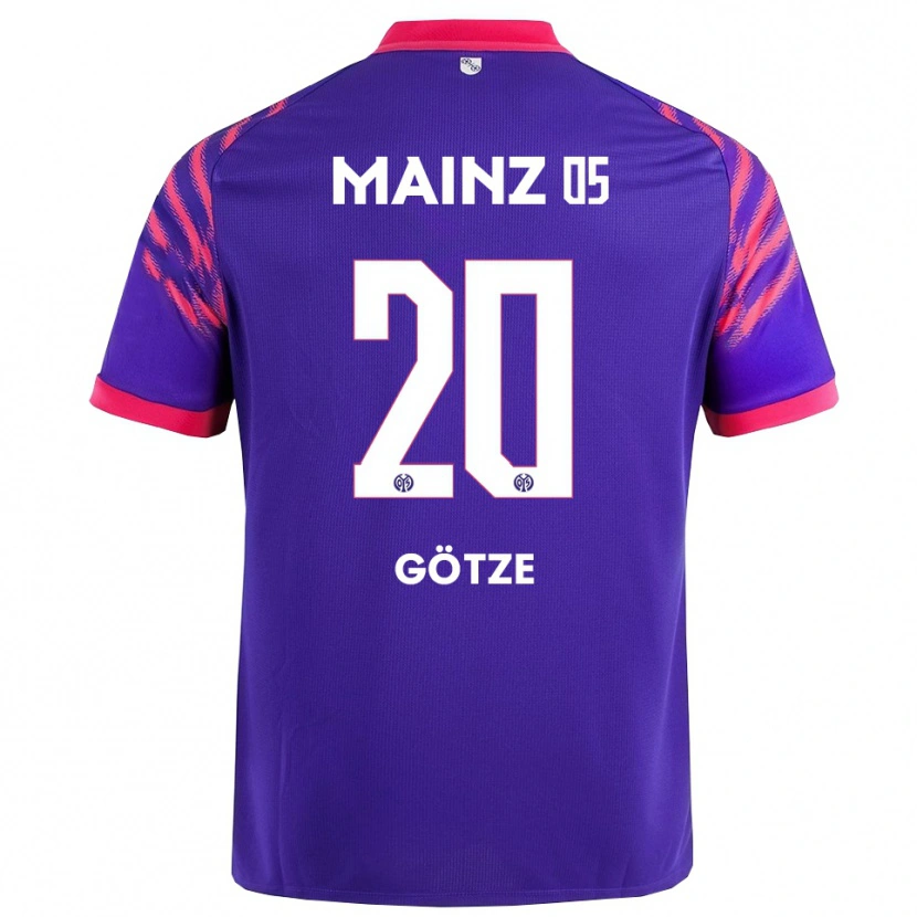 Danxen Dzieci Justus Götze #20 Granatowy Różowy Wyjazdowa Koszulka 2025/26 Koszulki Klubowe