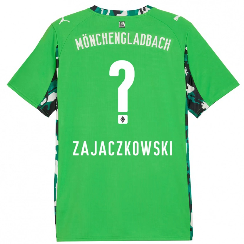 Danxen Dzieci Vincent Zajaczkowski #0 Zielony Czarny Wyjazdowa Koszulka 2025/26 Koszulki Klubowe