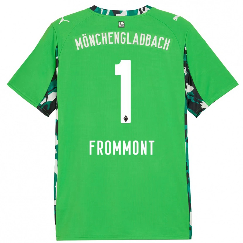 Danxen Dzieci Romina Frommont #1 Zielony Czarny Wyjazdowa Koszulka 2025/26 Koszulki Klubowe