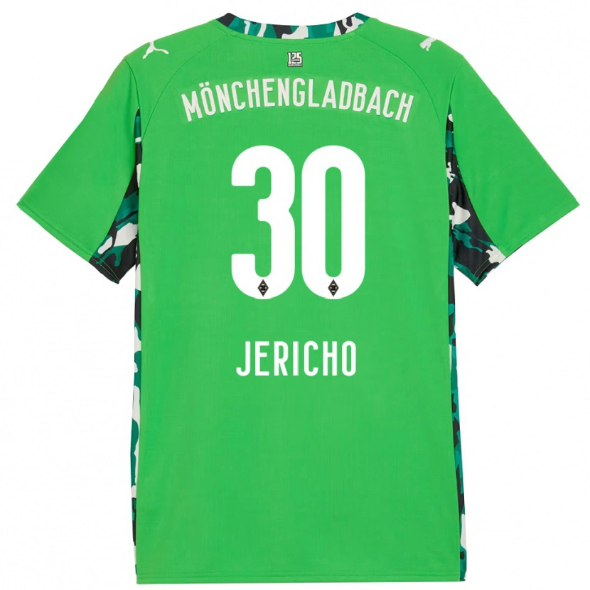 Danxen Dzieci Aidan Jericho #30 Zielony Czarny Wyjazdowa Koszulka 2025/26 Koszulki Klubowe