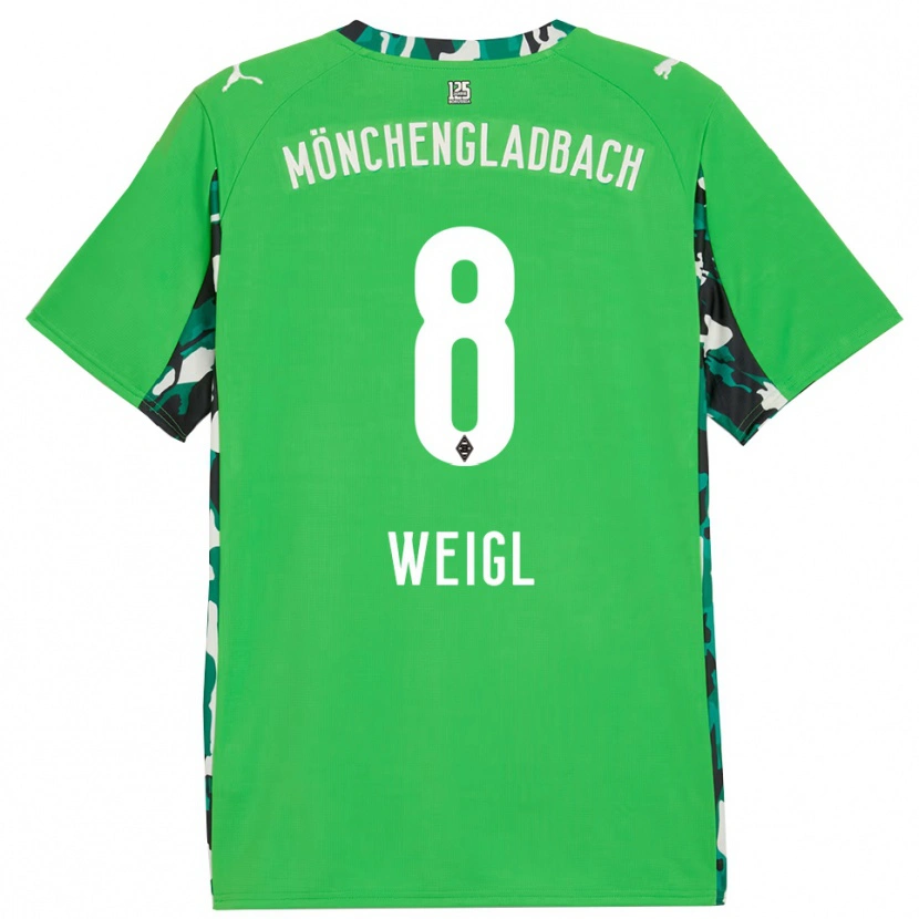 Danxen Dzieci Julian Weigl #8 Zielony Czarny Wyjazdowa Koszulka 2025/26 Koszulki Klubowe