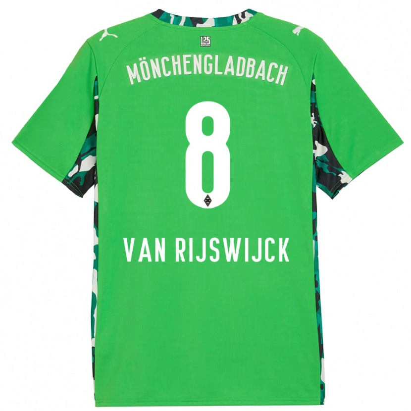Danxen Dzieci Britt Van Rijswijck #8 Zielony Czarny Wyjazdowa Koszulka 2025/26 Koszulki Klubowe
