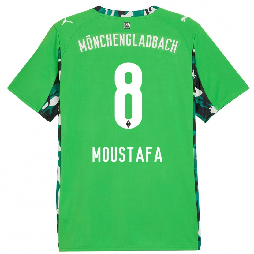 Danxen Dzieci Moustafa Ashraf Moustafa #8 Zielony Czarny Wyjazdowa Koszulka 2025/26 Koszulki Klubowe