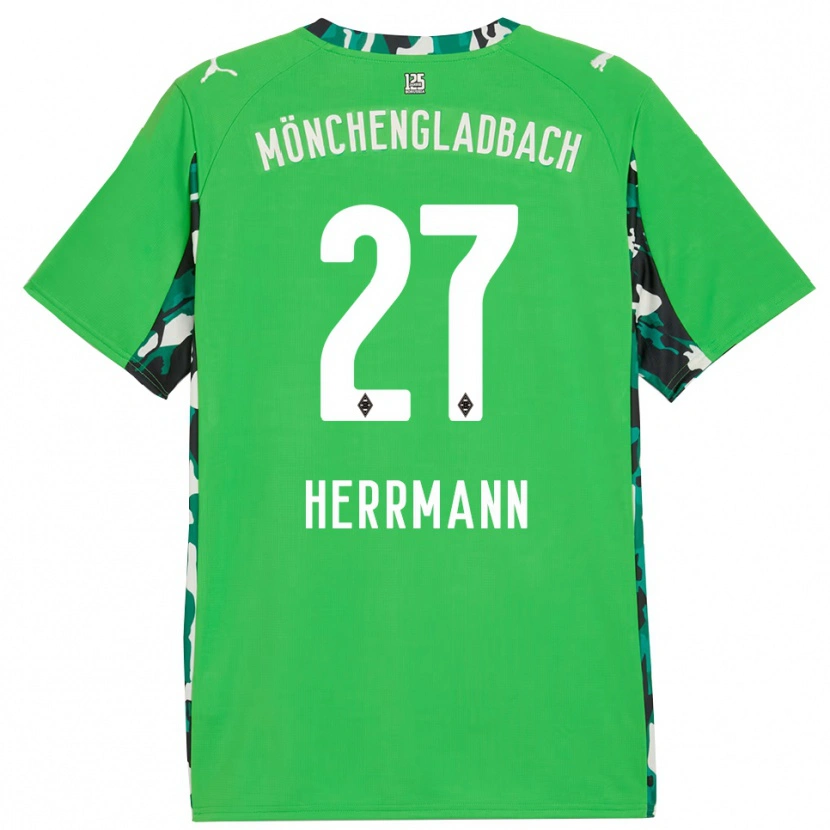 Danxen Dzieci Michelle Herrmann #27 Zielony Czarny Wyjazdowa Koszulka 2025/26 Koszulki Klubowe