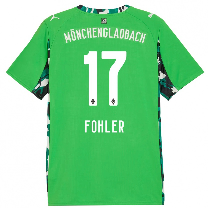 Danxen Dzieci Selma Fohler #17 Zielony Czarny Wyjazdowa Koszulka 2025/26 Koszulki Klubowe