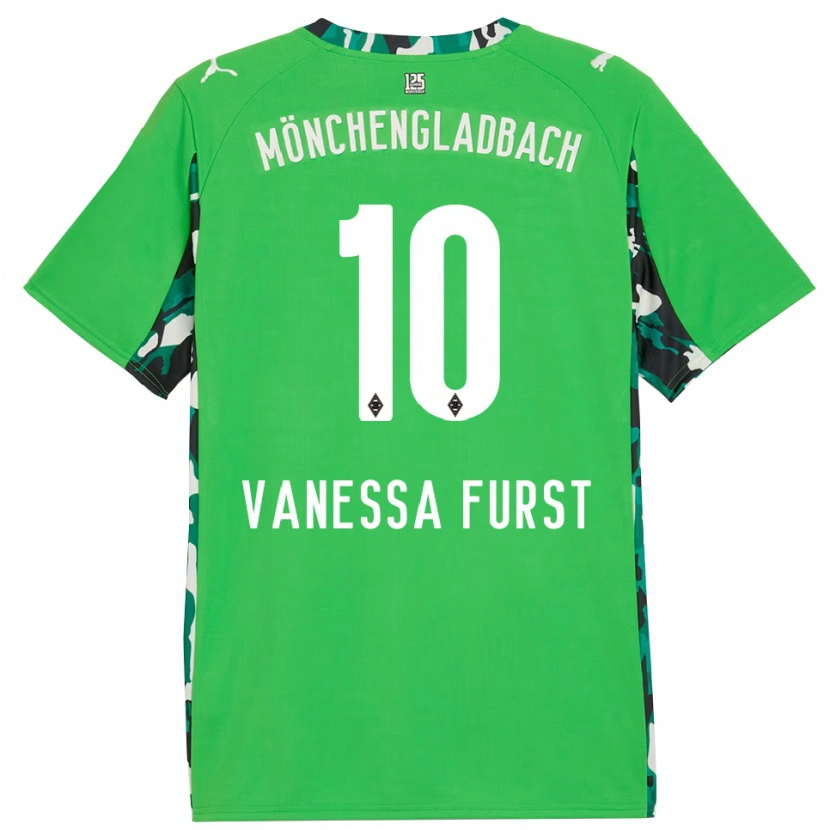 Danxen Dzieci Vanessa Fürst #10 Zielony Czarny Wyjazdowa Koszulka 2025/26 Koszulki Klubowe