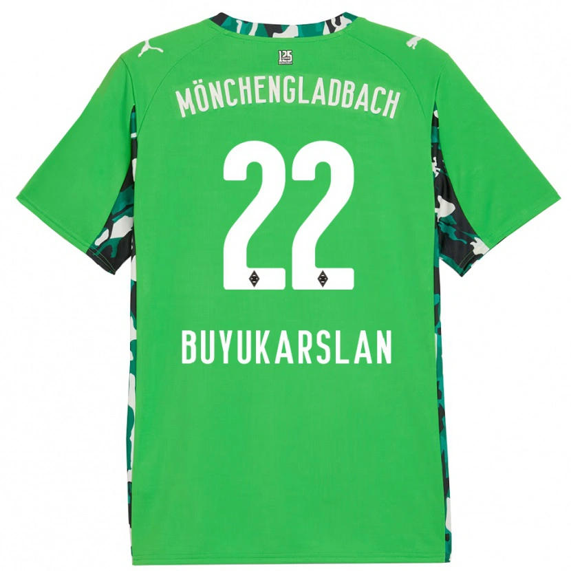 Danxen Dzieci Oguzcan Büyükarslan #22 Zielony Czarny Wyjazdowa Koszulka 2025/26 Koszulki Klubowe
