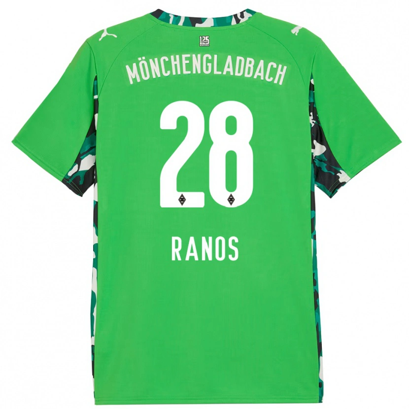 Danxen Dzieci Grant-Leon Ranos #28 Zielony Czarny Wyjazdowa Koszulka 2025/26 Koszulki Klubowe