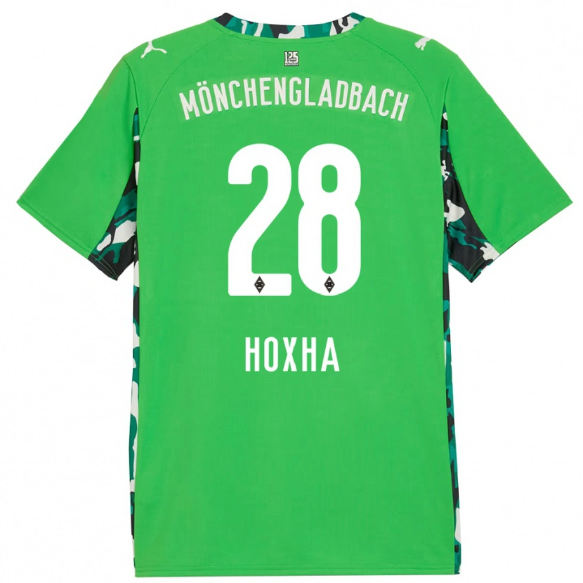 Danxen Dzieci Flavjo Hoxha #28 Zielony Czarny Wyjazdowa Koszulka 2025/26 Koszulki Klubowe