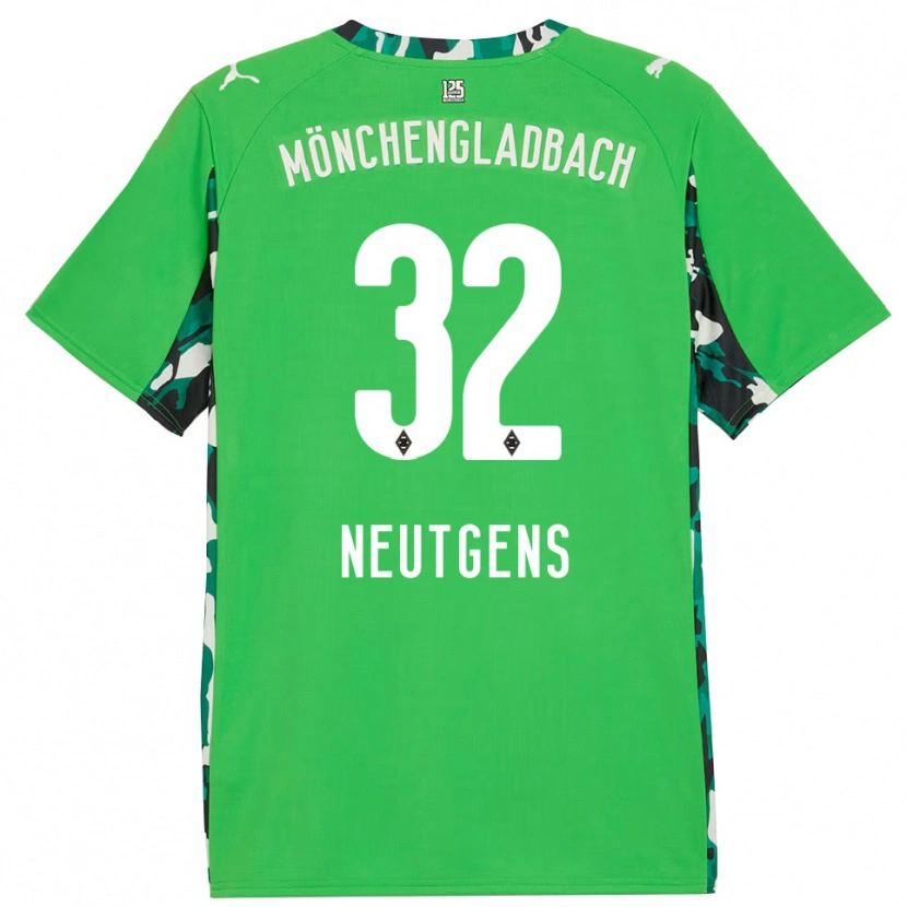 Danxen Dzieci Maximilian Neutgens #32 Zielony Czarny Wyjazdowa Koszulka 2025/26 Koszulki Klubowe