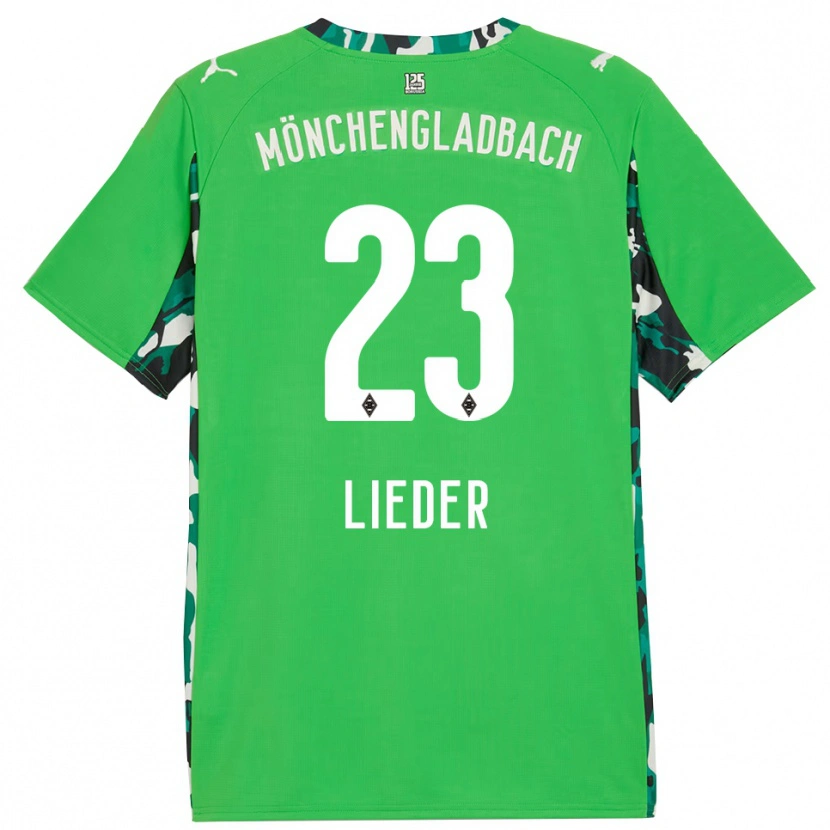 Danxen Dzieci Michel Lieder #23 Zielony Czarny Wyjazdowa Koszulka 2025/26 Koszulki Klubowe