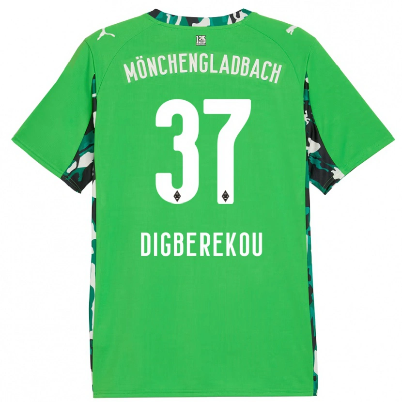 Danxen Dzieci Ibrahim Digberekou #37 Zielony Czarny Wyjazdowa Koszulka 2025/26 Koszulki Klubowe