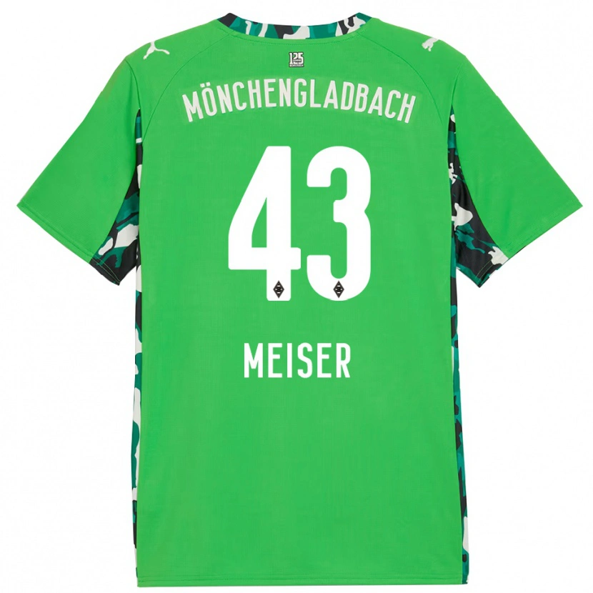 Danxen Dzieci Tyler Meiser #43 Zielony Czarny Wyjazdowa Koszulka 2025/26 Koszulki Klubowe