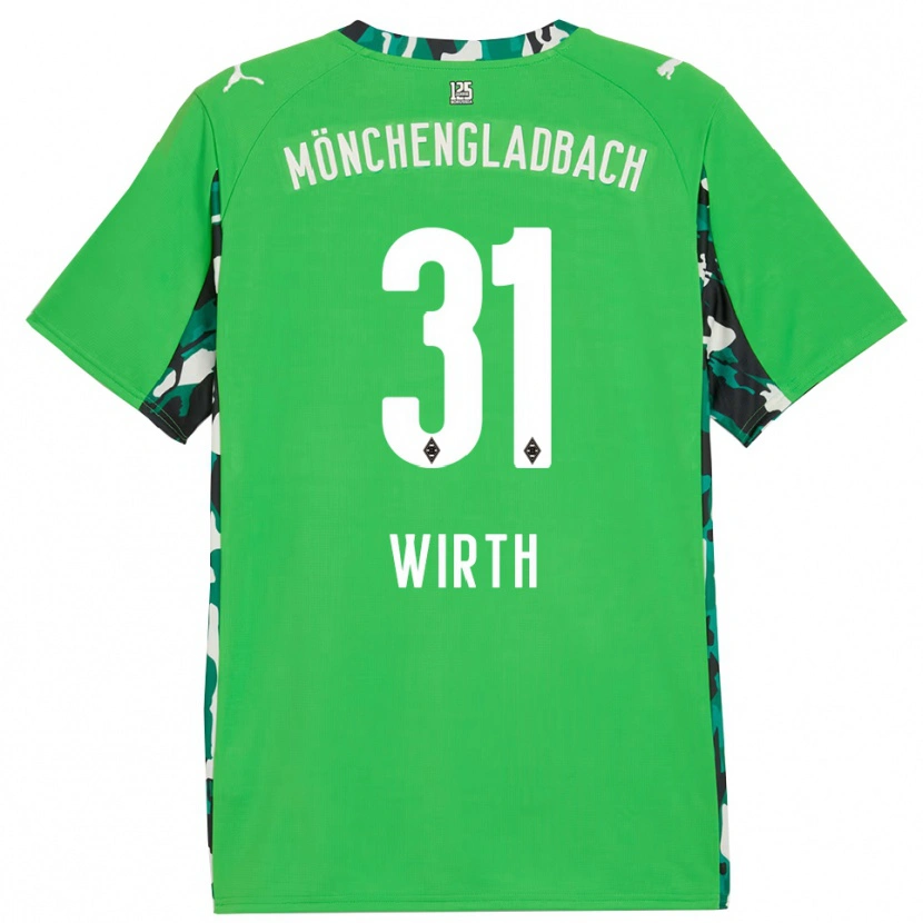 Danxen Dzieci Linus Wirth #31 Zielony Czarny Wyjazdowa Koszulka 2025/26 Koszulki Klubowe