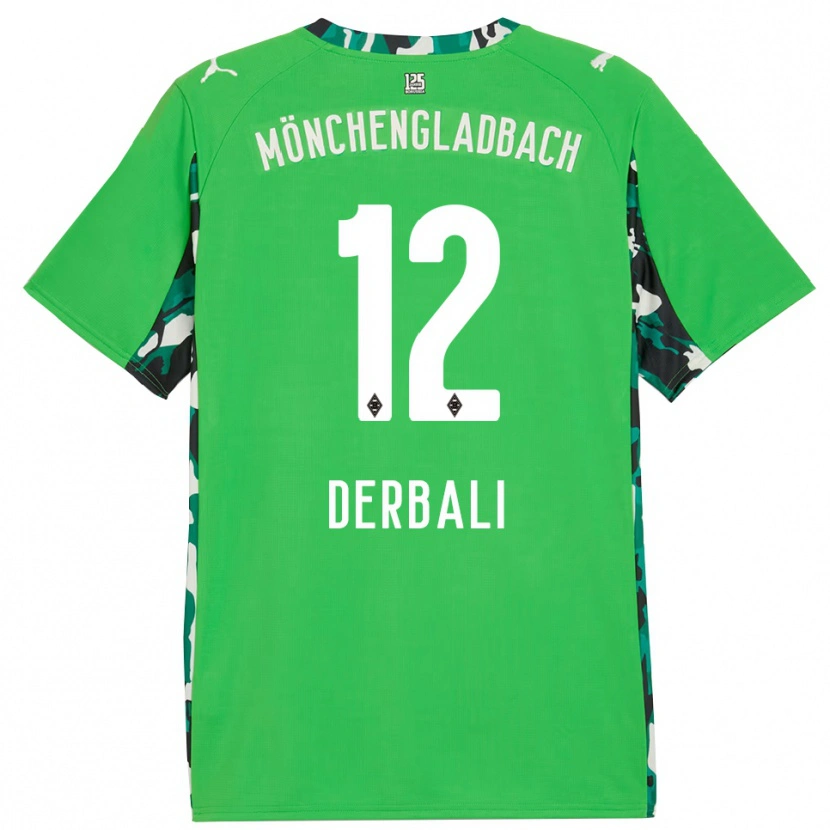 Danxen Dzieci Louisa Derbali #12 Zielony Czarny Wyjazdowa Koszulka 2025/26 Koszulki Klubowe