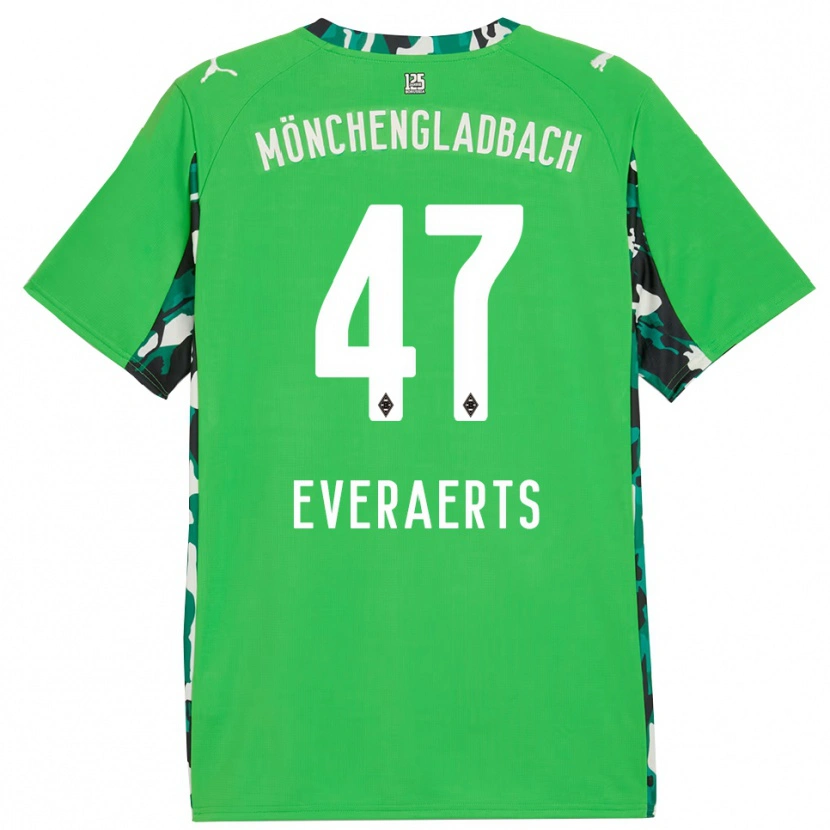 Danxen Dzieci Kim Everaerts #47 Zielony Czarny Wyjazdowa Koszulka 2025/26 Koszulki Klubowe