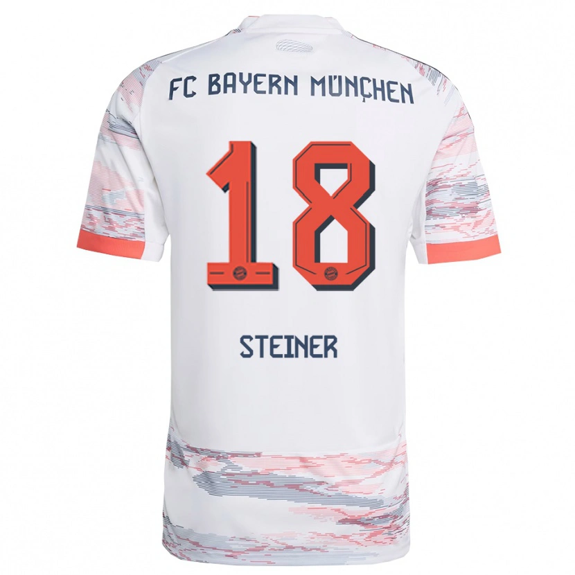 Danxen Dzieci Michael Steiner #18 Biały Szary Wyjazdowa Koszulka 2025/26 Koszulki Klubowe