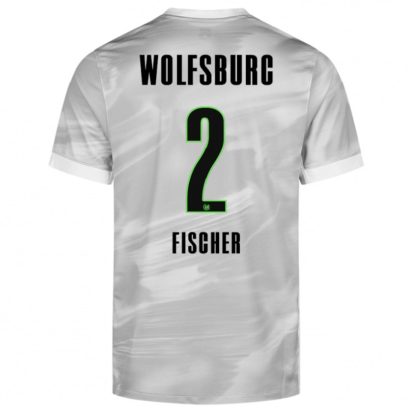 Danxen Dzieci Kilian Fischer #2 Szary Biały Wyjazdowa Koszulka 2025/26 Koszulki Klubowe