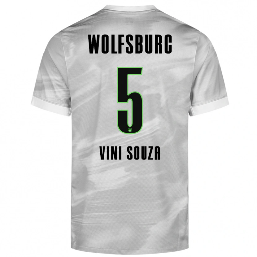 Danxen Dzieci Vini Souza #5 Szary Biały Wyjazdowa Koszulka 2025/26 Koszulki Klubowe