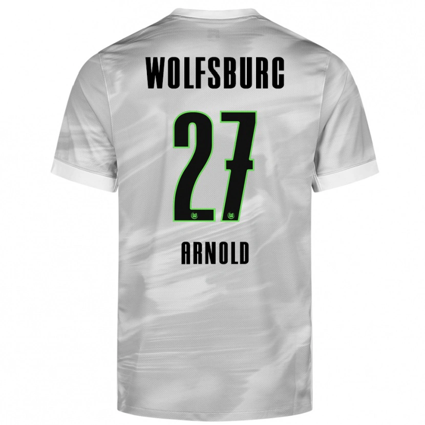 Danxen Dzieci Maximilian Arnold #27 Szary Biały Wyjazdowa Koszulka 2025/26 Koszulki Klubowe
