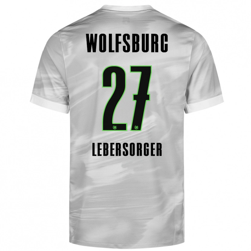 Danxen Dzieci Kevin Lebersorger #27 Szary Biały Wyjazdowa Koszulka 2025/26 Koszulki Klubowe
